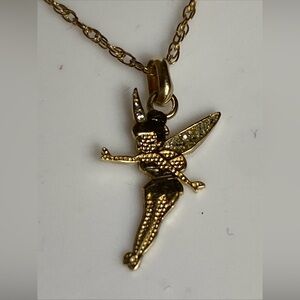 Vintage JCM Chain 12k Gold Filled With 10K JCM Tinker Bell Pendant